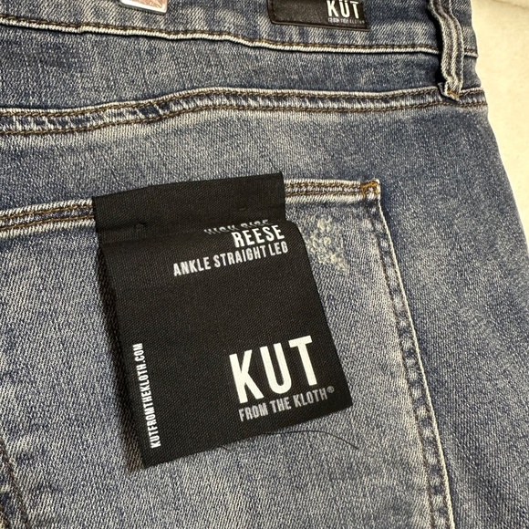 Kut From The Cloth Women's Jeans 24W Blue Reese Ankle Straight Leg High Rise - Picture 8 of 12